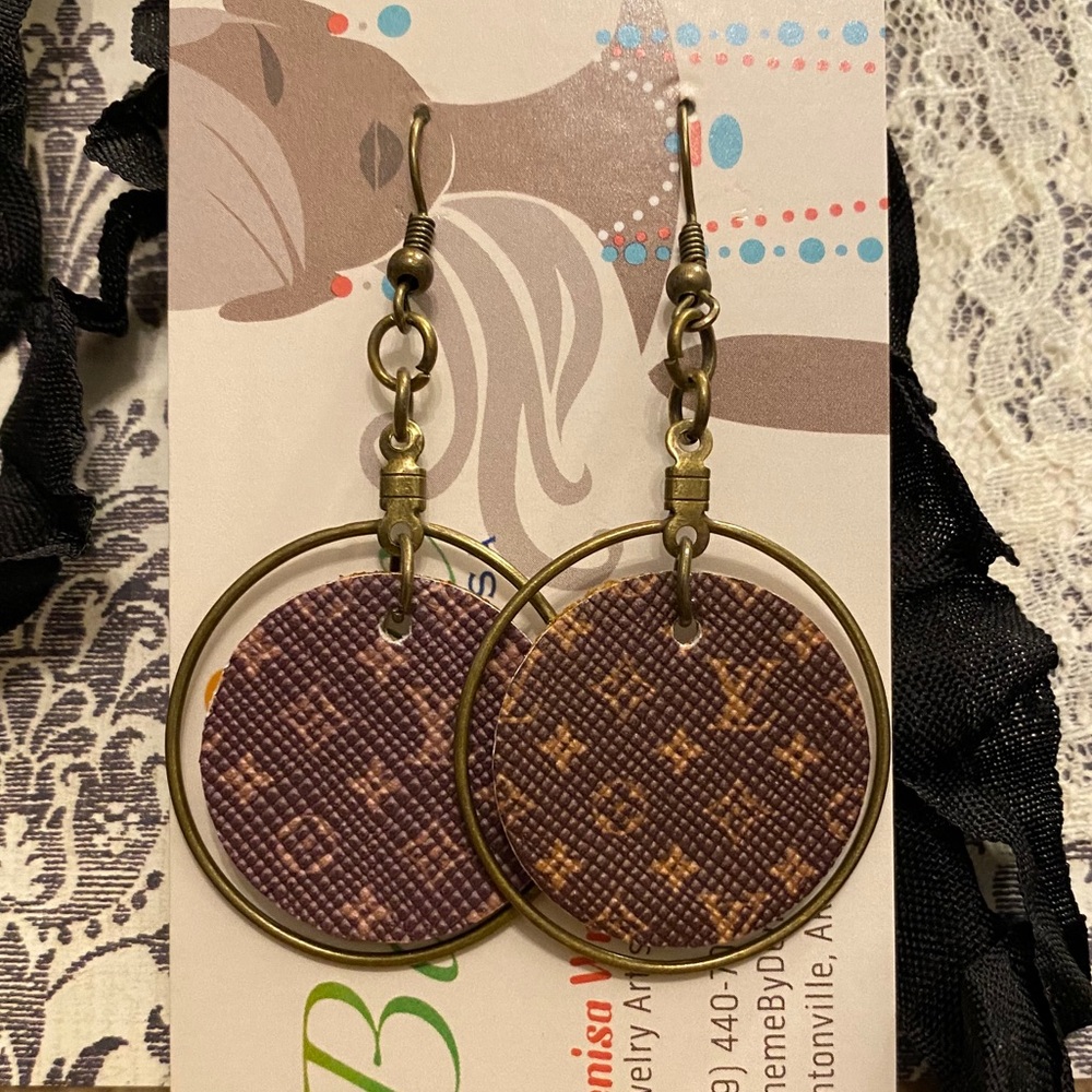 Designer inspired circle earrings